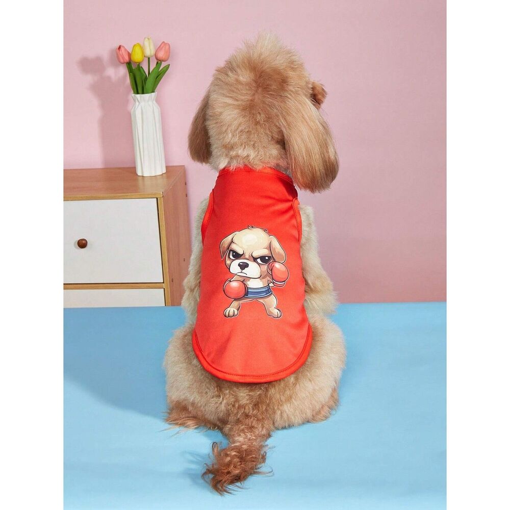 Dog Super Hero Halloween Costume Pet Lghtwt Graphic Print Vest Cape Puppy NWT Lg